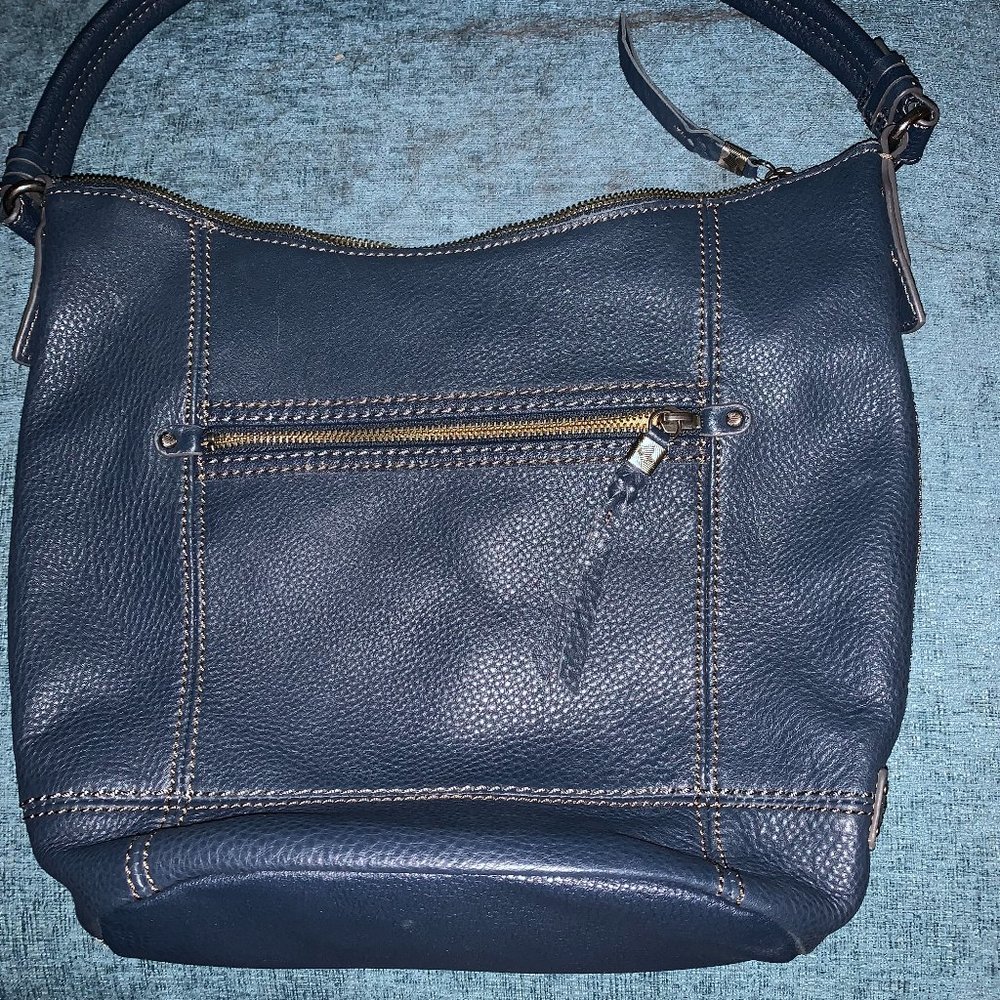 The Sak navy blue leather purse